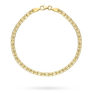 Bransoletka złota z kolekcji "PIATTO" zdobiona diamentowaniem