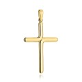 Krzyżyk złoty gładki zaokrąglony