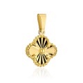 Zawieszka złota diamentowana koniczynka 10mm
