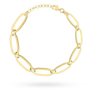 Bransoletka złota duże ogniwa przeplatane małymi
