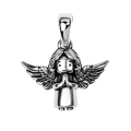 Srebrna zawieszka Aniołek ze skrzydłami próba 585/ Prezent Komunia, Chrzest