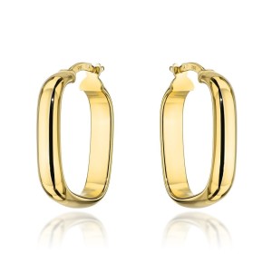 Kolczyki złote kwadraty na angielskim zapięciu