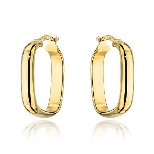 Kolczyki złote kwadraty na angielskim zapięciu