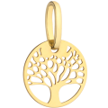 Zawieszka złota okrągła drzewko szczęścia