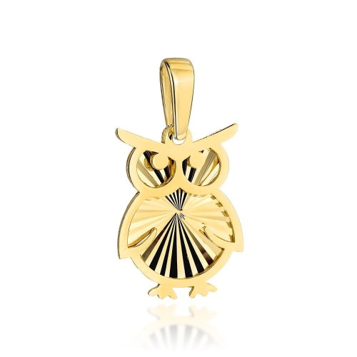 Zawieszka złota diamentowana sowa próba 585