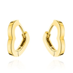 Kolczyki złote kontur serca duże próba 585