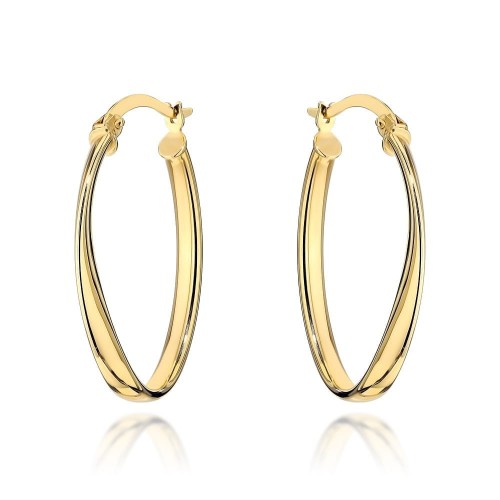 Kolczyki złote owale delikatnie skręcone