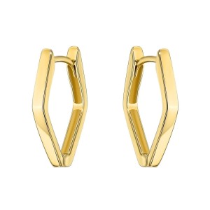 Kolczyki złote gładkie romby