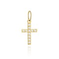 Krzyżyk złoty ozdobiony cyrkoniami