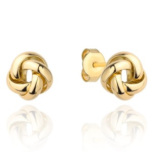 Kolczyki złote plecione super lekkie