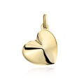 Zawieszka złota dwustronne serce 3D