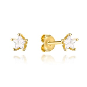 Kolczyki złote gwiazdki sztyft próba 585