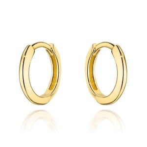 Kolczyki złote gładkie kółeczka na kreolu