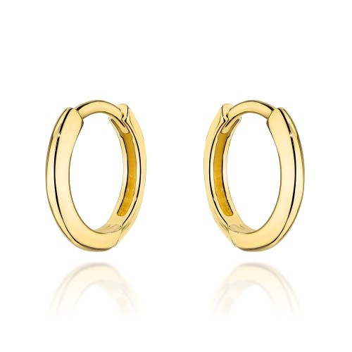 Kolczyki złote gładkie kółeczka na kreolu