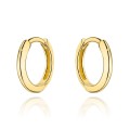 Kolczyki złote gładkie kółeczka na kreolu