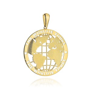 Zawieszka złota kula ziemska średnia