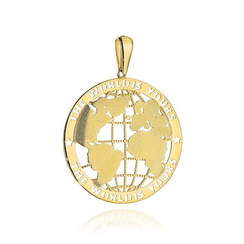 Zawieszka złota kula ziemska średnia