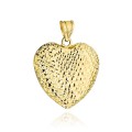 Zawieszka złota serce zdobione diamentowaniem
