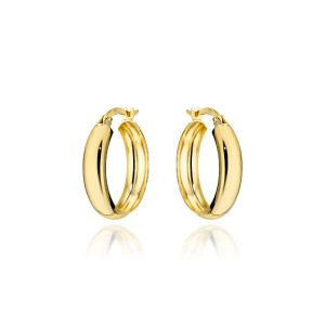 Kolczyki złote koła na angielskim zapięciu - 1,8 cm