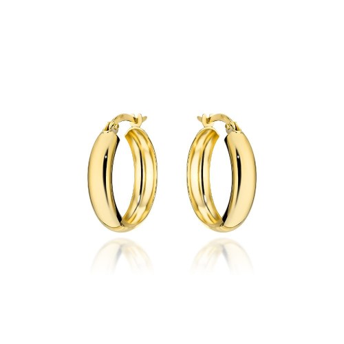 Kolczyki złote koła na angielskim zapięciu - 1,8 cm