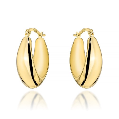 Kolczyki złote gładkie łezki