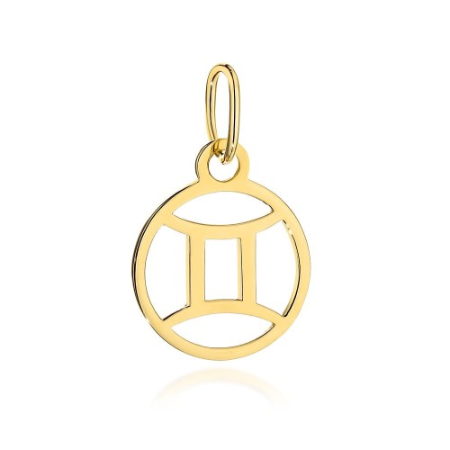 Zawieszka złota znak zodiaku BLIŹNIĘTA