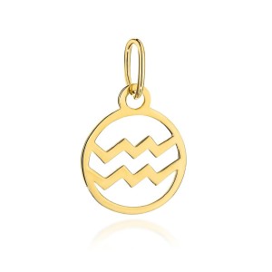 Zawieszka złota znak zodiaku WODNIK pr. 333