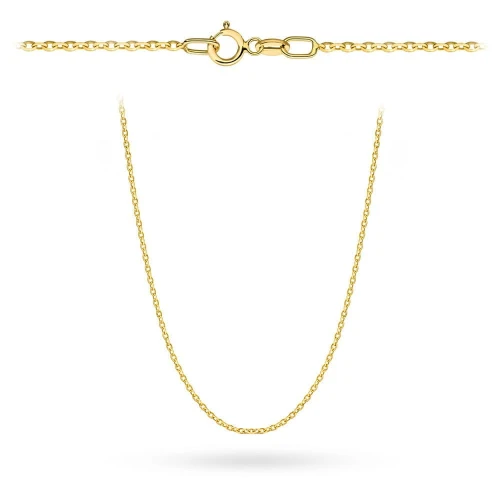 Łańcuszek złoty - splot rolo diamentowany 70 cm