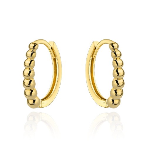 Kolczyki złote kuleczki na kreolu