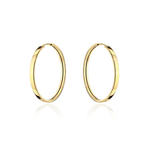 Kolczyki złote gładkie kółka - 2,3mm