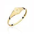 Pierścionek złoty gwiazda północy z cyrkonią próba 585