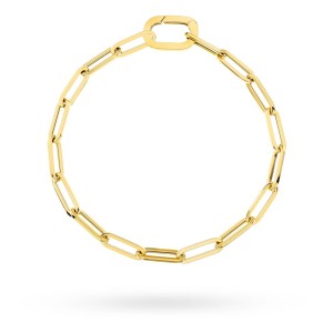 Bransoletka złota długie ogniwa i owalne zapięcie próba 585