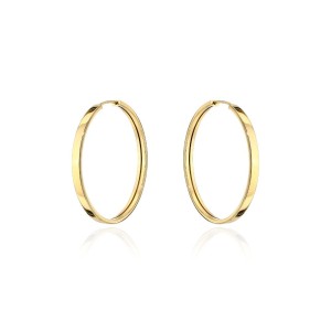 Kolczyki złote kółka szerokie - 2,7 cm próba 585