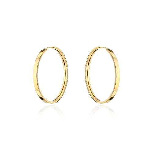 Kolczyki złote kółka szerokie - 2,7 cm próba 585