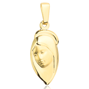 Medalik złoty twarz Matki Boskiej 585