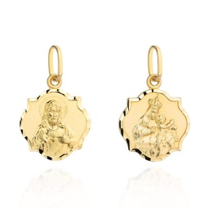 Medalik złoty szkaplerz próba 585/ Prezent na chrzest, komunia