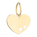 Zawieszka złote gładkie serce z małymi serduszkami 585