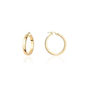 Kolczyki złote koła szerokie na angielskim zapięciu 1,8 cm próba 585