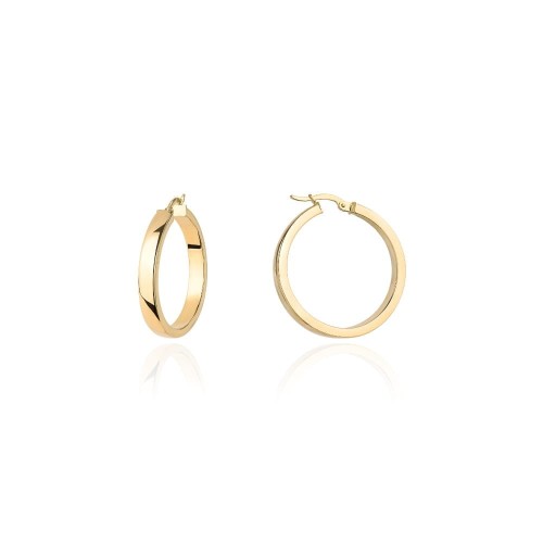 Kolczyki złote koła szerokie na angielskim zapięciu 1,8 cm próba 585