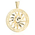 Zawieszka złota słońce z greckim wzorem 585