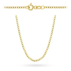 Łańcuszek złoty pr. 585 - splot pancerka diamentowana / nacinana 60 cm 