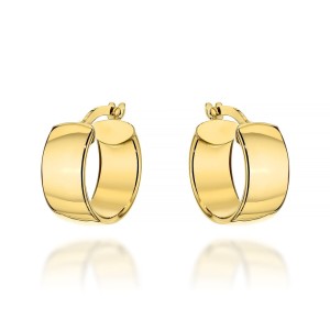 Kolczyki złote szerokie kółka