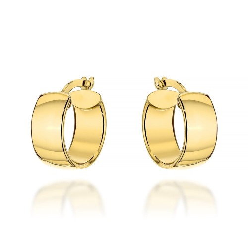 Kolczyki złote szerokie kółka