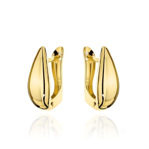 Kolczyki złote wydłużone łezki na angielskim zapięciu 585