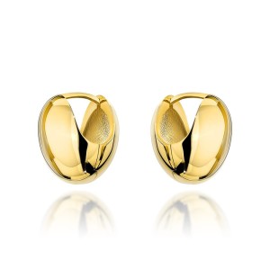 Kolczyki złote gładkie kule próba 585