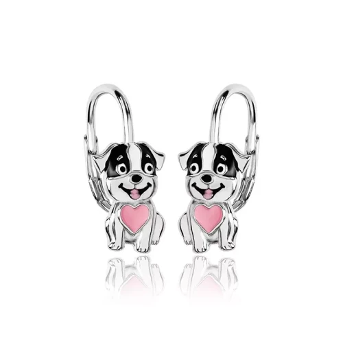 Kolczyki-srebrne-dla-dziewczynki-Piesek-z-sercem-angielskie-925-.webp