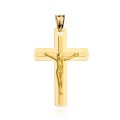 Krzyżyk złoty z Jezusem delikatnie zaokrąglony próba 585