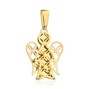 Zawieszka Aniołek ażurowy i plecki gładkie 585 / Komunia, Chrzest