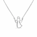 Naszyjnik srebrny z Aniołkiem regulowany 925
