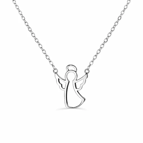 Naszyjnik srebrny z Aniołkiem regulowany 925